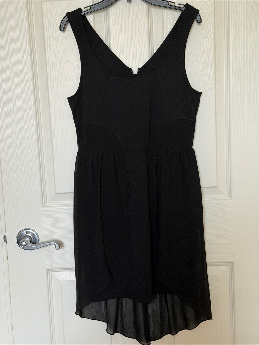 Black Sleeveless High-Low Dress